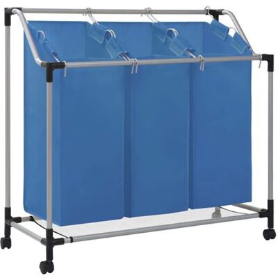 Non communiqué vidaXL Wassorteerder met 3 zakken staal blauw288331 Bleu - Publicité Non communiqué vidaXL Wassorteerder met 3 zakken staal blauw288331 Bleu - Publicité