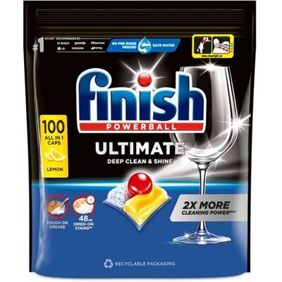 Finish Tablettes pour Lave-Vaisselle Citron - 100 unités - Publicité Finish Tablettes pour Lave-Vaisselle Citron - 100 unités - Publicité