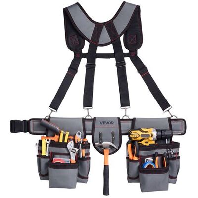 Non communiqué VEVOR Ceinture Porte-outil de Taille 81 à 173cm Avec 22 Poches Résistante à l'Abrasion Noir et Gris - Publicité Non communiqué VEVOR Ceinture Porte-outil de Taille 81 à 173cm Avec 22 Poches Résistante à l'Abrasion Noir et Gris - Publicité