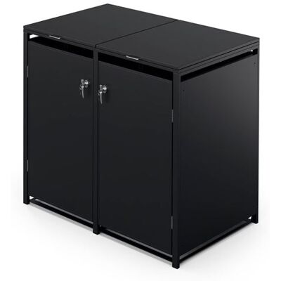 Non communiqué Conteneur à Poubelles Blumfeldt BinSafe 2 poubelles 240 Lverrouillable acier galvanisé Noir Noir - Publicité Non communiqué Conteneur à Poubelles Blumfeldt BinSafe 2 poubelles 240 Lverrouillable acier galvanisé Noir Noir - Publicité