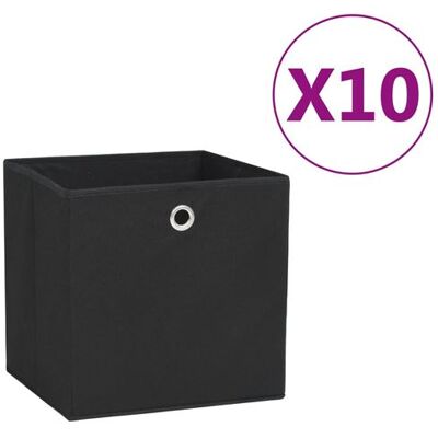 Non communiqué vidaXL 10x Boîtes de Rangement Coffres de Rangement Boîtes d'Emballage Stockage Foulards Chaussettes Sous-vêtements Tissu Intissé 28x28x28 cm Noir Noir - Publicité Non communiqué vidaXL 10x Boîtes de Rangement Coffres de Rangement Boîtes d'Emballage Stockage Foulards Chaussettes Sous-vêtements Tissu Intissé 28x28x28 cm Noir Noir - Publicité