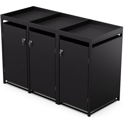 Non communiqué Conteneur à Poubelles Blumfeldt BinSafe 3 poubelles jusqu'à 240 L verrouillable végétalisé en acier galvanisé - Publicité Non communiqué Conteneur à Poubelles Blumfeldt BinSafe 3 poubelles jusqu'à 240 L verrouillable végétalisé en acier galvanisé - Publicité