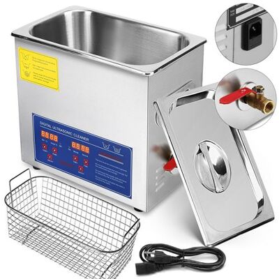 Non communiqué VEVOR Nettoyeur à Ultrasons Inox 10L Nettoyage Ultrasonique pour Bijoux Lunettes argent - Publicité Non communiqué VEVOR Nettoyeur à Ultrasons Inox 10L Nettoyage Ultrasonique pour Bijoux Lunettes argent - Publicité