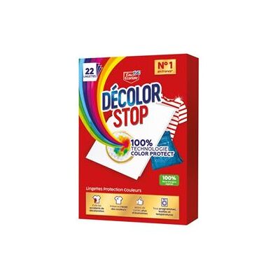 Non communiqué Lingettes anti-saignement Eau Ecarlate DECOLOR STOP 27 Rouge et blanc - Publicité Non communiqué Lingettes anti-saignement Eau Ecarlate DECOLOR STOP 27 Rouge et blanc - Publicité