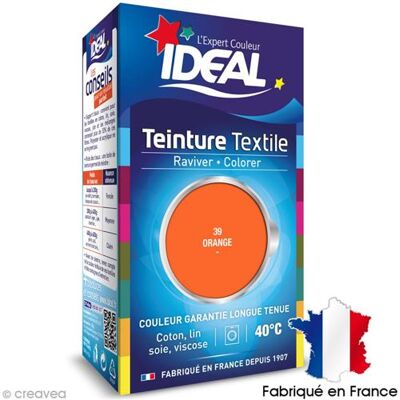 Teinture orange IDEAL - Coton, Lin, Viscose, Soie - Publicité Teinture orange IDEAL - Coton, Lin, Viscose, Soie - Publicité