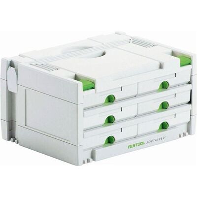 Sortainer FESTOOL SYS3-SORT/6 - 6 tiroirs - 491984 Vert, Blanc - Publicité Sortainer FESTOOL SYS3-SORT/6 - 6 tiroirs - 491984 Vert, Blanc - Publicité