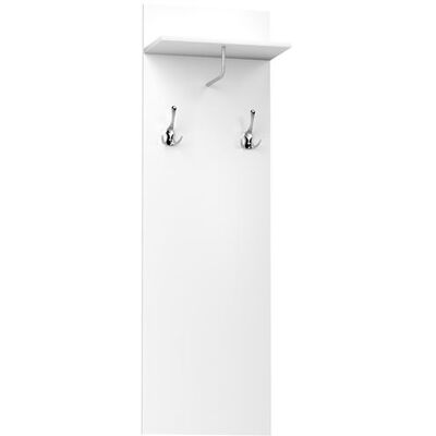 Non communiqué Porte-manteau mural - meuble d'entrée - étagère, 2 patères doubles, barre penderie - alu blanc Blanc - Publicité Non communiqué Porte-manteau mural - meuble d'entrée - étagère, 2 patères doubles, barre penderie - alu blanc Blanc - Publicité