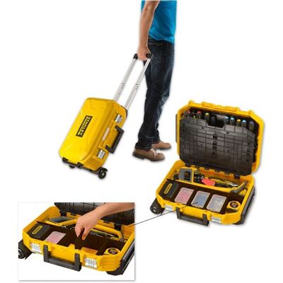 Valise de maintenance STANLEY - A roulettes contenant plus de 100 pieces - FMST1-75530 - Publicité Valise de maintenance STANLEY - A roulettes contenant plus de 100 pieces - FMST1-75530 - Publicité
