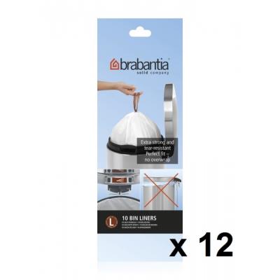 Brabantia - 12x10 - 45L - Blanc - Rouleaux de sacs poubelle - Publicité Brabantia - 12x10 - 45L - Blanc - Rouleaux de sacs poubelle - Publicité