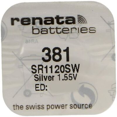 Non communiqué RENATA Pile bouton Silver Oxyde 381 / SR1120SW 0% mercure - Publicité Non communiqué RENATA Pile bouton Silver Oxyde 381 / SR1120SW 0% mercure - Publicité