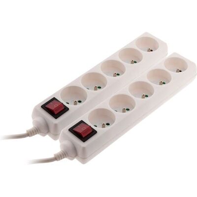 Multiprise Zenitech - Lot de 2, 5 prises, sécurité enfant, interrupteur lumineux - Publicité Multiprise Zenitech - Lot de 2, 5 prises, sécurité enfant, interrupteur lumineux - Publicité