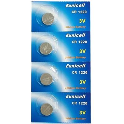 Non communiqué 4 Piles Bouton Eunicell CR1220 - Pile Lithium 3V - Publicité Non communiqué 4 Piles Bouton Eunicell CR1220 - Pile Lithium 3V - Publicité