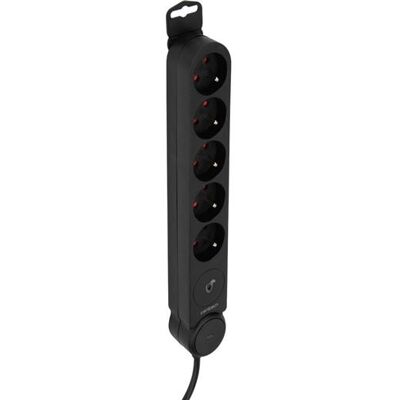 Non communiqué Zenitech - Bloc multiprise parafoudre 5x16A + interrupteur - Noir Noir - Publicité Non communiqué Zenitech - Bloc multiprise parafoudre 5x16A + interrupteur - Noir Noir - Publicité