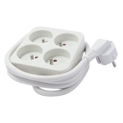 Chacon Bloc Multiprise Carré 4 Prises 16A 3M Blanc - Cha48071 Blanc - Publicité Chacon Bloc Multiprise Carré 4 Prises 16A 3M Blanc - Cha48071 Blanc - Publicité