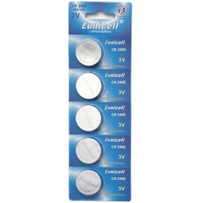 Non communiqué Pack de 5 Piles CR2450 CR 2450 bouton plates lithium 3V DL2450, ECR2450, BR2450, 5029LC - IRIOS - - Publicité Non communiqué Pack de 5 Piles CR2450 CR 2450 bouton plates lithium 3V DL2450, ECR2450, BR2450, 5029LC - IRIOS - - Publicité