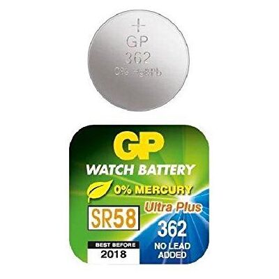 GP Batteries GP 362F a1 sR721 piles-argent-sR58/g11 (1.55 v) Argent - Publicité GP Batteries GP 362F a1 sR721 piles-argent-sR58/g11 (1.55 v) Argent - Publicité