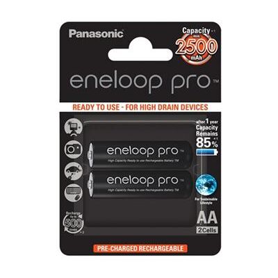 Panasonic eneloop pro BK-3HCDE/2BE - Batterie 2 x type AA - NiMH - (rechargeables) - 2500 mAh - Publicité Panasonic eneloop pro BK-3HCDE/2BE - Batterie 2 x type AA - NiMH - (rechargeables) - 2500 mAh - Publicité