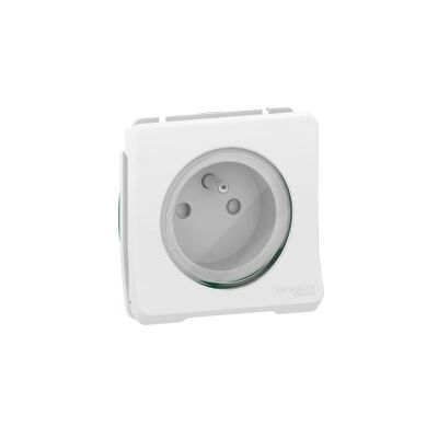 Schneider Electric MUR39133 Prise extérieure 2P+TTF Blanc - Publicité Schneider Electric MUR39133 Prise extérieure 2P+TTF Blanc - Publicité