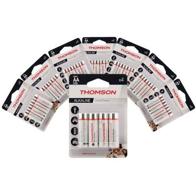 Thomson - Pack de 32 piles alcalines LR06 AA 1,5V - Publicité Thomson - Pack de 32 piles alcalines LR06 AA 1,5V - Publicité