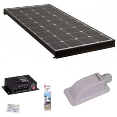 Non communiqué PACK ANTARION Panneau Solaire Black Booster 140W + Régulateur de charge Bluetooth + Kit de pose - Publicité Non communiqué PACK ANTARION Panneau Solaire Black Booster 140W + Régulateur de charge Bluetooth + Kit de pose - Publicité