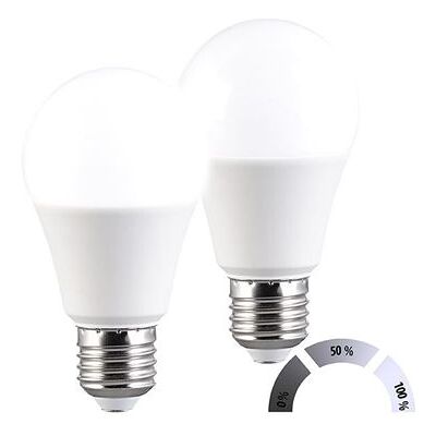 Non communiqué Luminea : 2 ampoules LED E27 / 1521 lm / blanc lumière du jour avec 3 niveaux de luminosité blanc - Publicité Non communiqué Luminea : 2 ampoules LED E27 / 1521 lm / blanc lumière du jour avec 3 niveaux de luminosité blanc - Publicité