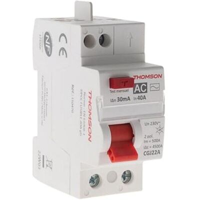 Thomson - Easy Connect 40A/30mA AC NF - Interrupteur différentiel - Publicité Thomson - Easy Connect 40A/30mA AC NF - Interrupteur différentiel - Publicité