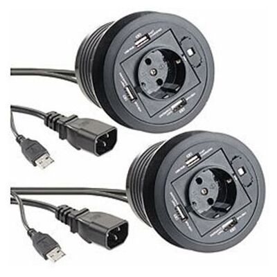 2 Hubs USB Actifs Encastrables - 230V & 3 Ports USB 2.0 - Hub USB - Publicité 2 Hubs USB Actifs Encastrables - 230V & 3 Ports USB 2.0 - Hub USB - Publicité