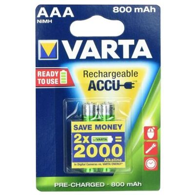 rechargeable accu varta r3 800 mah (aaa) 2 pcs - Publicité rechargeable accu varta r3 800 mah (aaa) 2 pcs - Publicité