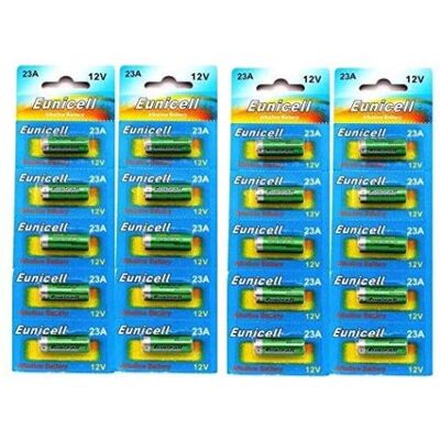 Non communiqué EUNICELL - Lot de 20 piles 23A EUNICELL - 12V Alcaline - MN21 A23 LRV08 E23A - Publicité Non communiqué EUNICELL - Lot de 20 piles 23A EUNICELL - 12V Alcaline - MN21 A23 LRV08 E23A - Publicité