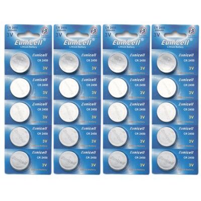 Non communiqué Pack de 20 Piles CR2450 CR 2450 bouton plates lithium 3V DL2450, ECR2450, BR2450, 5029LC - IRIOS - - Publicité Non communiqué Pack de 20 Piles CR2450 CR 2450 bouton plates lithium 3V DL2450, ECR2450, BR2450, 5029LC - IRIOS - - Publicité