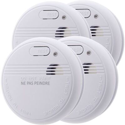 Otio - Lot de 4 détecteurs de fumée autonomie 3 ans - pile + accessoires - Publicité Otio - Lot de 4 détecteurs de fumée autonomie 3 ans - pile + accessoires - Publicité