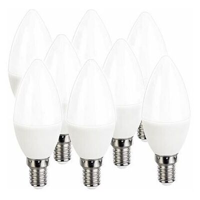 Non communiqué Luminea : 8 ampoules LED E14 bougies - 470 lm - Blanc neutre - Publicité Non communiqué Luminea : 8 ampoules LED E14 bougies - 470 lm - Blanc neutre - Publicité