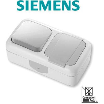 Siemens SIE885114 - Interrupteur et prise d'alimentation étanches gris - IP54 - Publicité Siemens SIE885114 - Interrupteur et prise d'alimentation étanches gris - IP54 - Publicité
