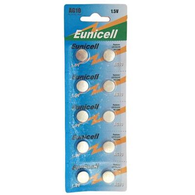 Non communiqué Pack de 10 Piles bouton plates 1,5V type AG10 / LR1130 / LR54 / LR1130L / 189 / 389 / G10A / G10-A / 389A / G10 - IRIOS - - Publicité Non communiqué Pack de 10 Piles bouton plates 1,5V type AG10 / LR1130 / LR54 / LR1130L / 189 / 389 / G10A / G10-A / 389A / G10 - IRIOS - - Publicité