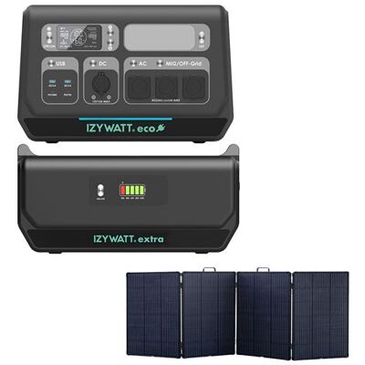 Non communiqué Orium - Station électrique IZYWATT.eco 2048Wh injection réseau + panneau solaire 315W + batterie Izywatt.extra - Publicité Non communiqué Orium - Station électrique IZYWATT.eco 2048Wh injection réseau + panneau solaire 315W + batterie Izywatt.extra - Publicité