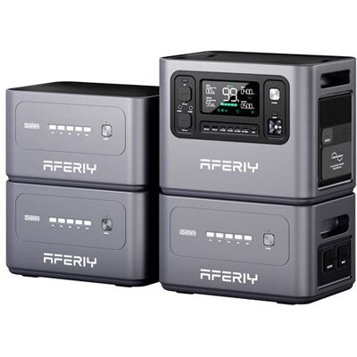 Non communiqué AFERIY 8192Wh Générateur Electrique 2800W avec 3 Batteries Supplémentaires, Station Electrique Portable Capacité Extensible, Générateur Solaire pour Usage Domestique/Camping-Car/Panne de Courant Gris - Publicité Non communiqué AFERIY 8192Wh Générateur Electrique 2800W avec 3 Batteries Supplémentaires, Station Electrique Portable Capacité Extensible, Générateur Solaire pour Usage Domestique/Camping-Car/Panne de Courant Gris - Publicité