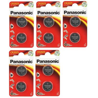 Non communiqué Lot de 10 piles CR2025 PANASONIC 3V lithium - Publicité Non communiqué Lot de 10 piles CR2025 PANASONIC 3V lithium - Publicité