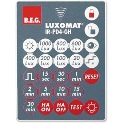 BEG Télécommande IR-PD4-GH pour détecteur - Publicité BEG Télécommande IR-PD4-GH pour détecteur - Publicité