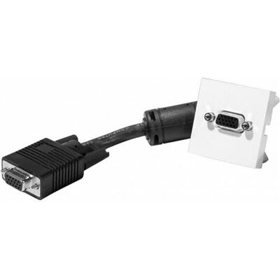 Conecticplus KOMELEC Prise murale vga avec câble 20cm - Publicité Conecticplus KOMELEC Prise murale vga avec câble 20cm - Publicité