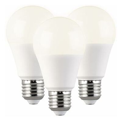 Non communiqué Luminea : 3 ampoules LED E27 - 11 W - 1050 lm - Blanc chaud Blanc chaud - Publicité Non communiqué Luminea : 3 ampoules LED E27 - 11 W - 1050 lm - Blanc chaud Blanc chaud - Publicité