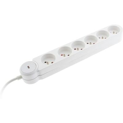 Non communiqué Zenitech - Bloc multiprise Iota 6x16A + interrupteur - Blanc - Publicité Non communiqué Zenitech - Bloc multiprise Iota 6x16A + interrupteur - Blanc - Publicité