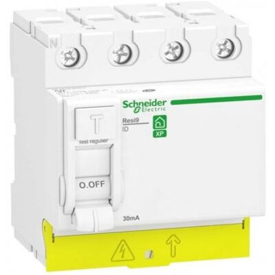 Schneider Electric Interrupteur différentiel 63A XP Resi9 - Type AC - Tétrapolaire - 30mA - 230V CA - Peignable - Publicité Schneider Electric Interrupteur différentiel 63A XP Resi9 - Type AC - Tétrapolaire - 30mA - 230V CA - Peignable - Publicité