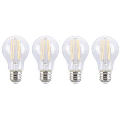 Non communiqué Luminea : 4 ampoules LED à filament E27 - 7,2 W - 806 lm - Blanc chaud Blanc chaud - Publicité Non communiqué Luminea : 4 ampoules LED à filament E27 - 7,2 W - 806 lm - Blanc chaud Blanc chaud - Publicité