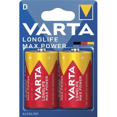 Non communiqué Blister de 2 piles LONGLIFE Max Power LR20 D 1,5V - VARTA - 4714110401 - Publicité Non communiqué Blister de 2 piles LONGLIFE Max Power LR20 D 1,5V - VARTA - 4714110401 - Publicité