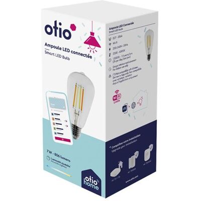Otio - Ampoule connectée WIFI LED E27 7W - Publicité Otio - Ampoule connectée WIFI LED E27 7W - Publicité