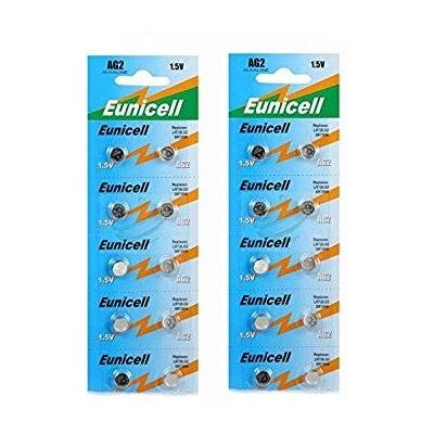 Non communiqué EUNICELL - Lot de 20 PILES AG2 D396 SR59W LR726 RW411 1.5V Alcaline - Publicité Non communiqué EUNICELL - Lot de 20 PILES AG2 D396 SR59W LR726 RW411 1.5V Alcaline - Publicité