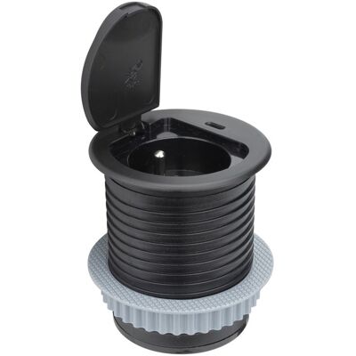 Non communiqué Otio - Bloc prise encastrable + clapet + port USB-C - Noir Noir - Publicité Non communiqué Otio - Bloc prise encastrable + clapet + port USB-C - Noir Noir - Publicité