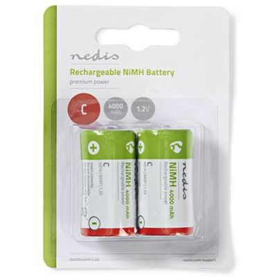 Nedis - HR14 - 4000mAh - C NiMH - Batterie - Publicité Nedis - HR14 - 4000mAh - C NiMH - Batterie - Publicité
