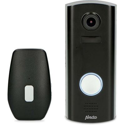 Alecto Sonnette Wi-Fi avec caméra DVC600IP Noir - Sonnette vidéo, Vision nocturne HD, IP55 - Publicité Alecto Sonnette Wi-Fi avec caméra DVC600IP Noir - Sonnette vidéo, Vision nocturne HD, IP55 - Publicité