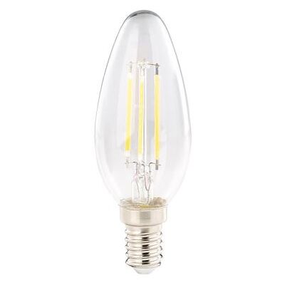 Luminea 3 ampoules bougie LED E14 - 4 W - 470 lm - Blanc chaud Blanc chaud - Publicité Luminea 3 ampoules bougie LED E14 - 4 W - 470 lm - Blanc chaud Blanc chaud - Publicité